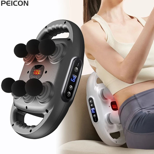 Professional Fascia Massage Gun — High-Frequency Deep Tissue Percussion Massager with Six Heads for Back, Shoulders, and Full-Body Muscle Relief (YM-K60)
