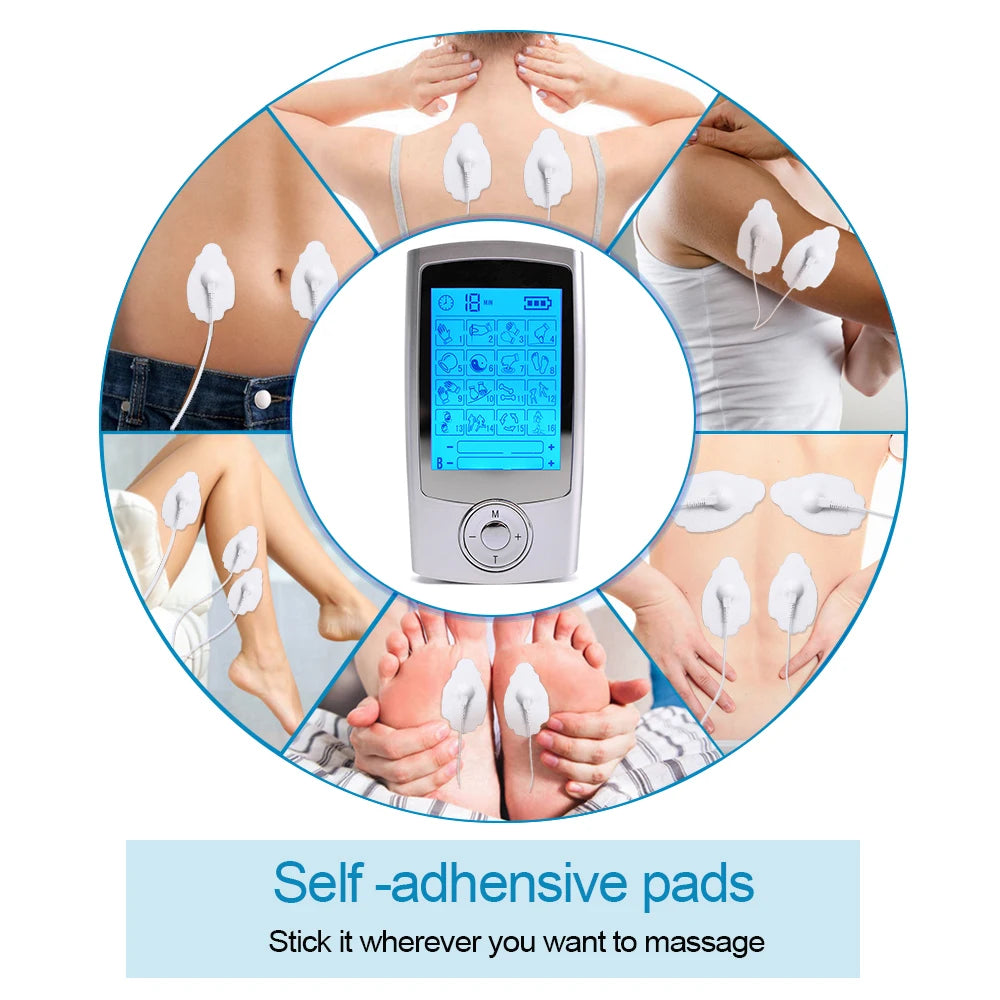 16-Mode EMS TENS Muscle Stimulator & Digital Massager
