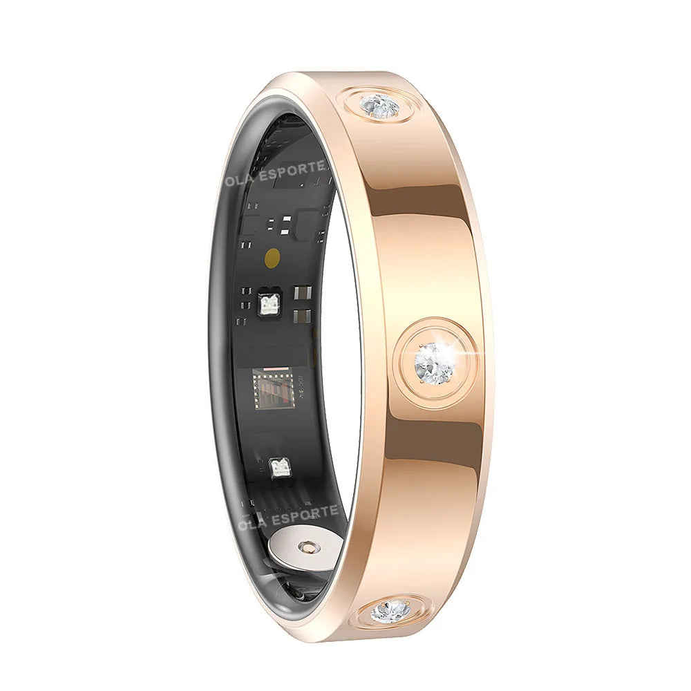 Fashion Smart Ring — Activity, Heart Rate & Sleep Wellness Tracker (5ATM Waterproof, Unisex, Android & iOS)