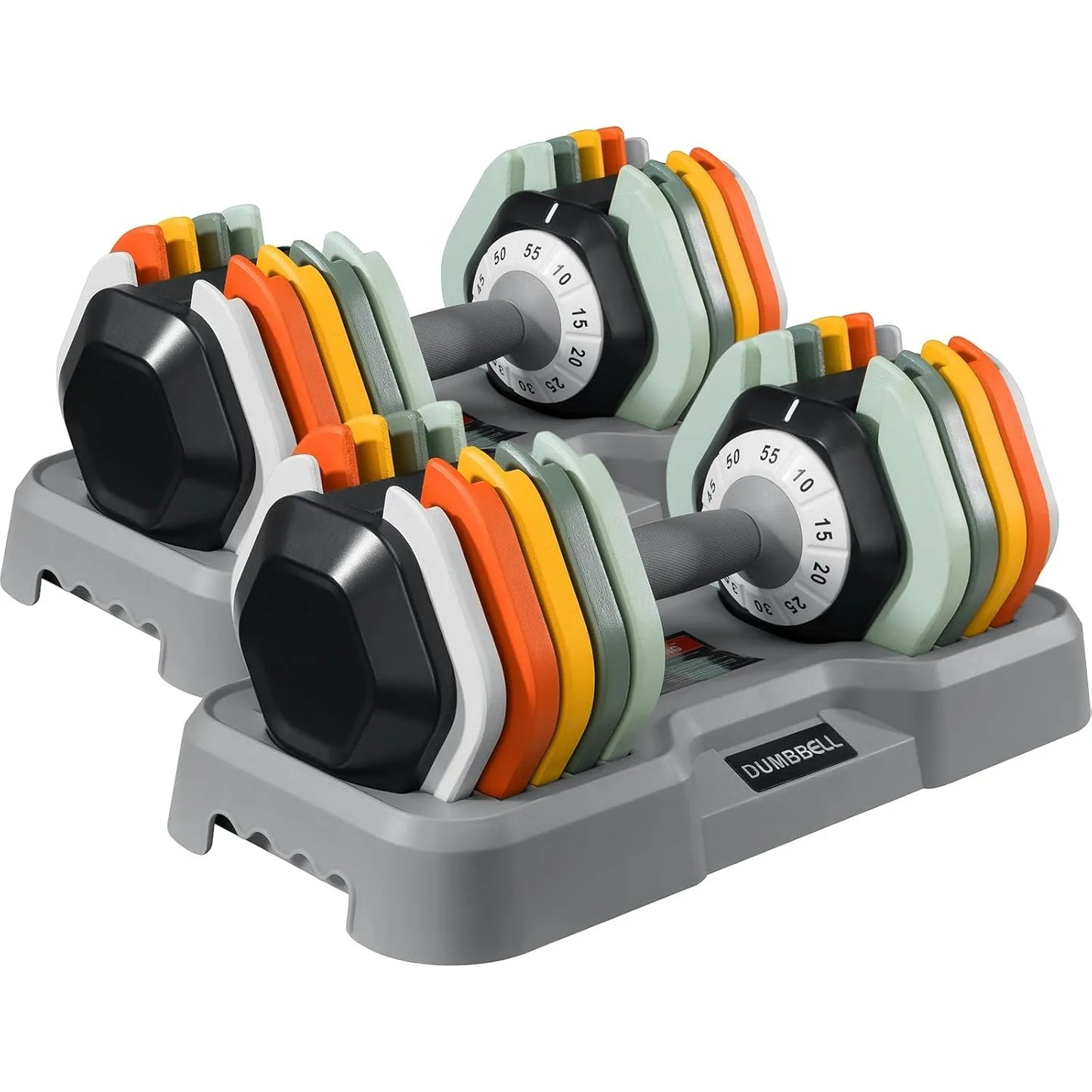Adjustable 25/55 lbs Dumbbell Set – Fast Turn Handle