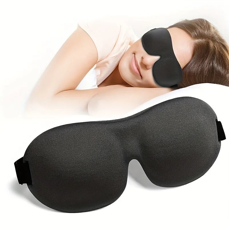 3D Contoured Sleep Mask – 100% Light Blocking Eye Cover