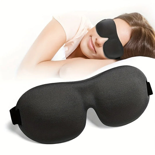 3D Contoured Sleep Mask – 100% Light Blocking Eye Cover