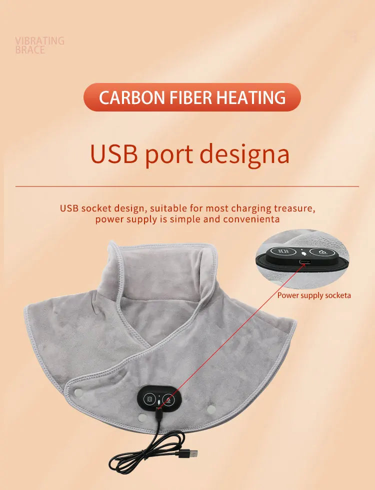 USB Heated Neck & Shoulder Massager Wrap