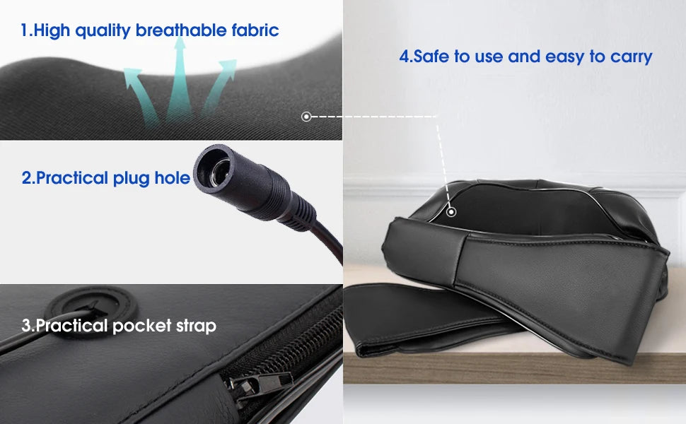 Shiatsu Heated Neck & Shoulder Massager Pillow