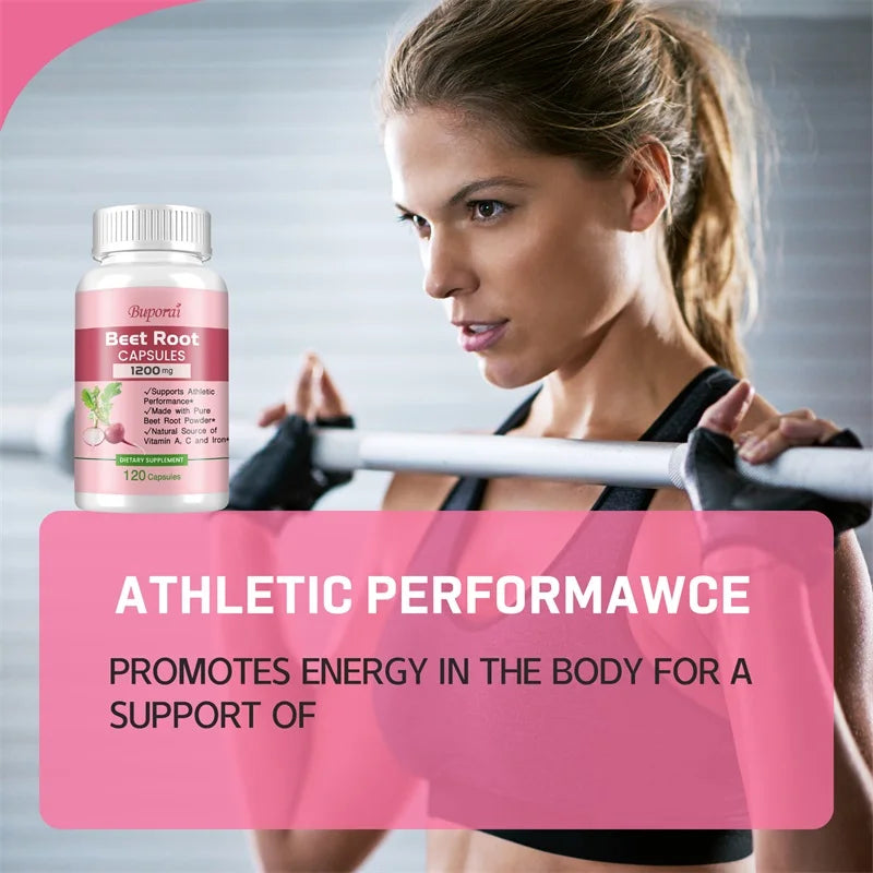 Beet Root Capsules — Support Heart Health, Blood Circulation, Immunity & Digestive Balance (30 / 60 / 120 Capsules)