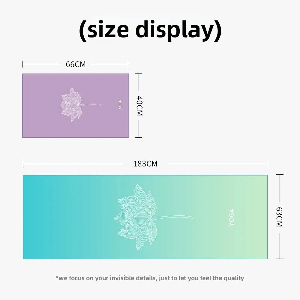 Portable Yoga Towel — Professional Anti-Slip Sweat-Absorbent Travel Mat Towel for Fitness, Pilates & Meditation (Compact Multi-Functional Design)