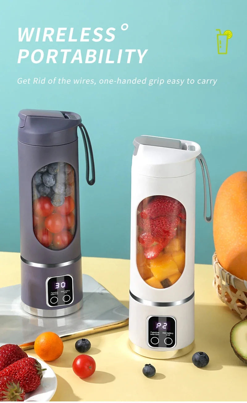 2025 Mini Electric Ice Crusher & Juicer 450ML with Digital Display