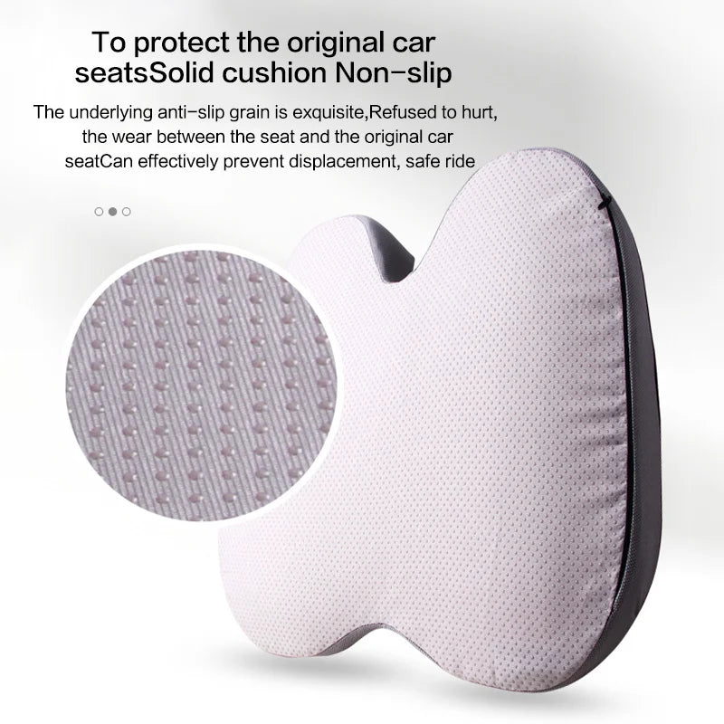 Orthopedic Memory Foam Seat Cushion — Non-Slip Ergonomic Support for Tailbone, Sciatica, and Back Pain Relief (Prostate Comfort & Car/Office Use)