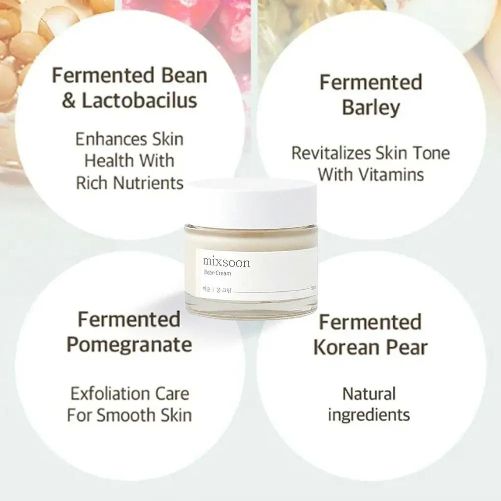 Mixsoon Bean Cream — 50 ml (Long-Lasting Hydration & Brightening Moisturizer)