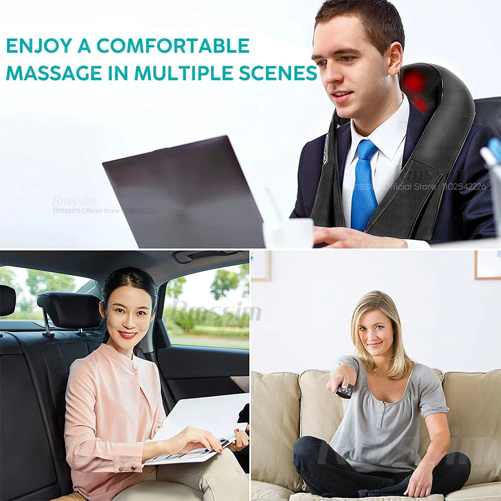Shiatsu Heated Neck & Shoulder Massager Pillow