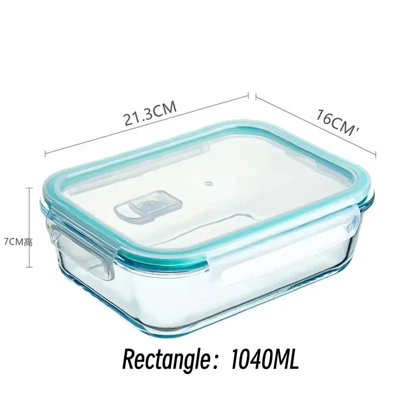 Glass Meal Prep Lunch Box — Airtight, BPA-Free, Oven & Microwave Safe