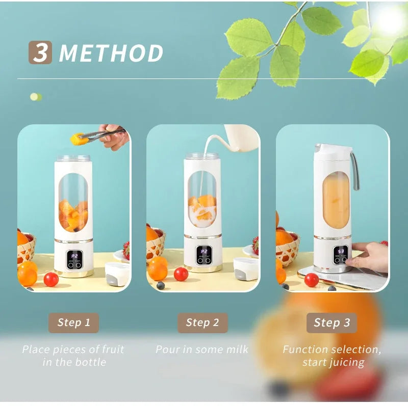 2025 Mini Electric Ice Crusher & Juicer 450ML with Digital Display