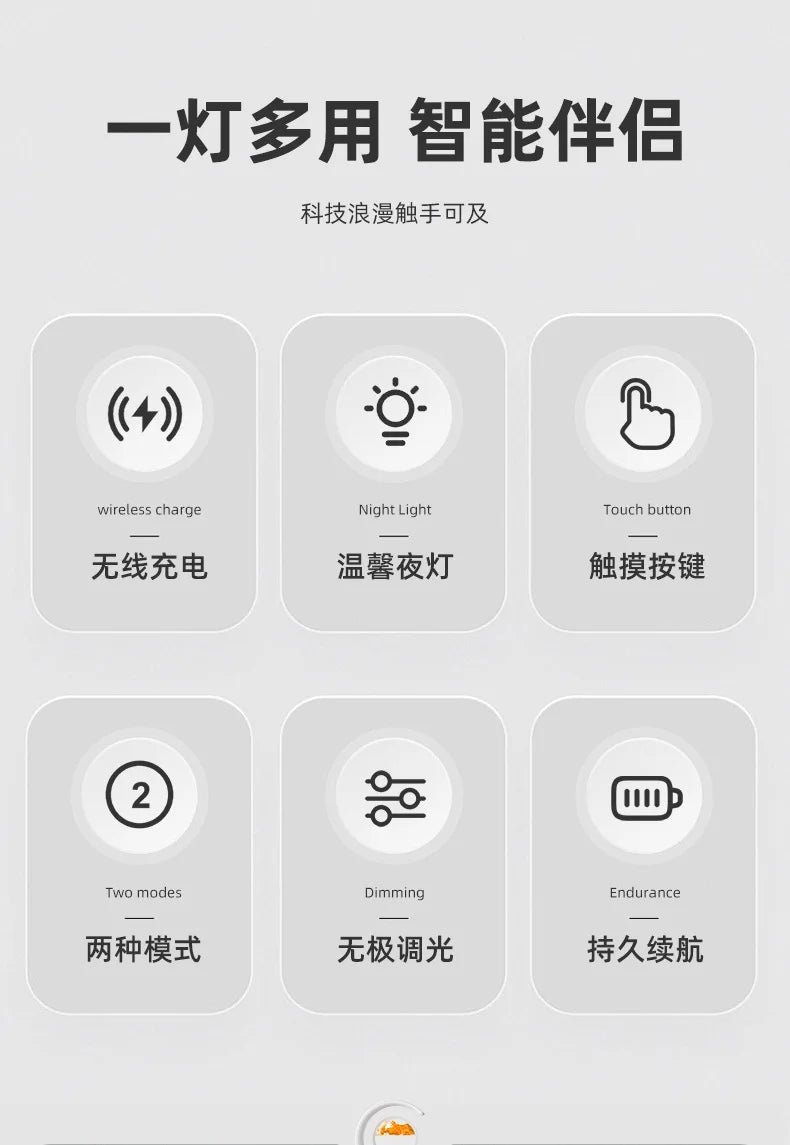 3D Quicksand Desk Lamp — LED Night Light with Wireless Charging & USB Power | Atmosphere Hourglass Art Décor