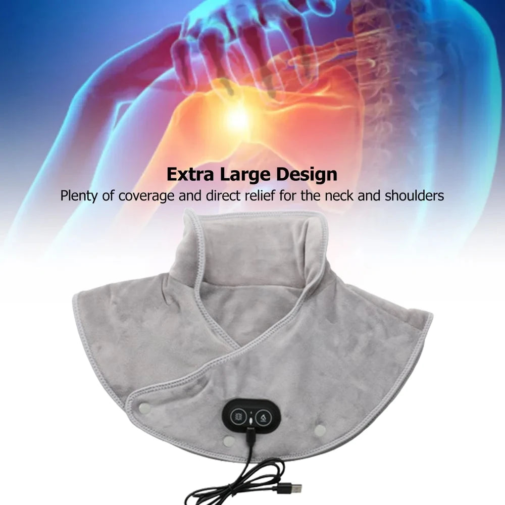 USB Heated Neck & Shoulder Massager Wrap