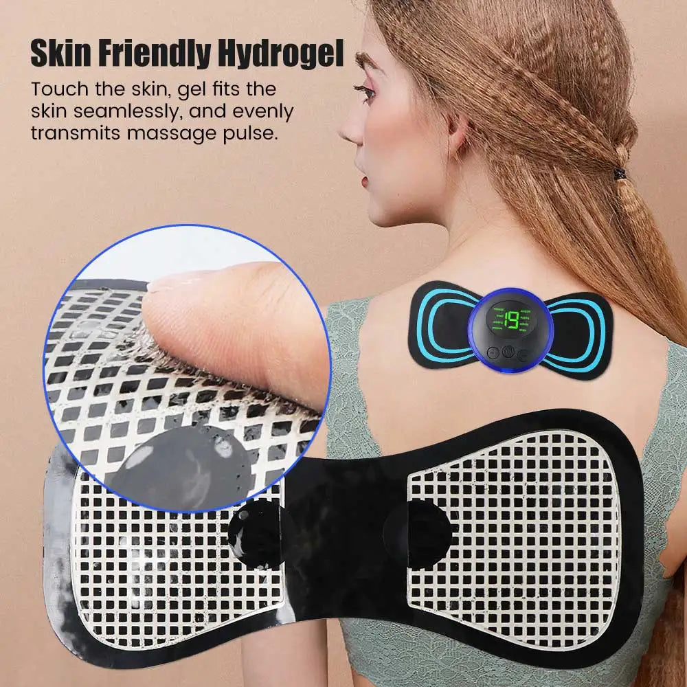 Mini EMS Neck Massager – Portable Cervical Pain Relief Patch