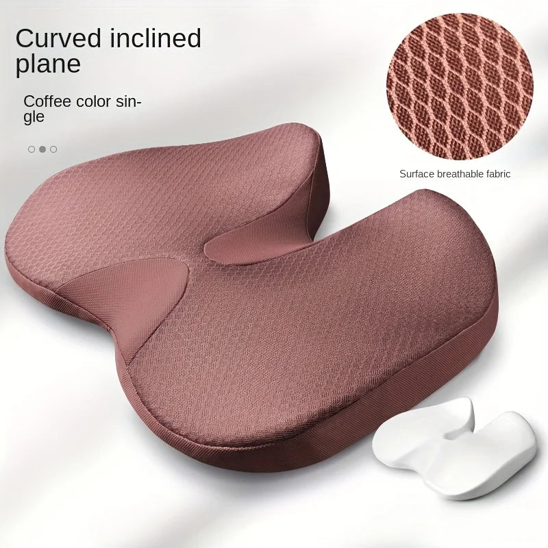Orthopedic Memory Foam Seat Cushion — Non-Slip Ergonomic Support for Tailbone, Sciatica, and Back Pain Relief (Prostate Comfort & Car/Office Use)