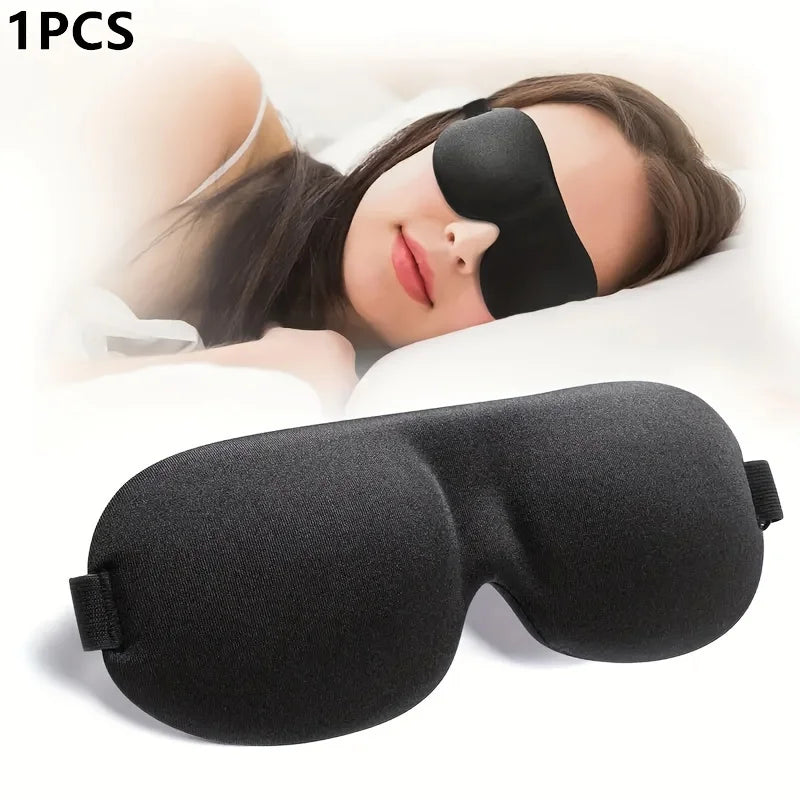 3D Contoured Sleep Mask – 100% Light Blocking Eye Cover