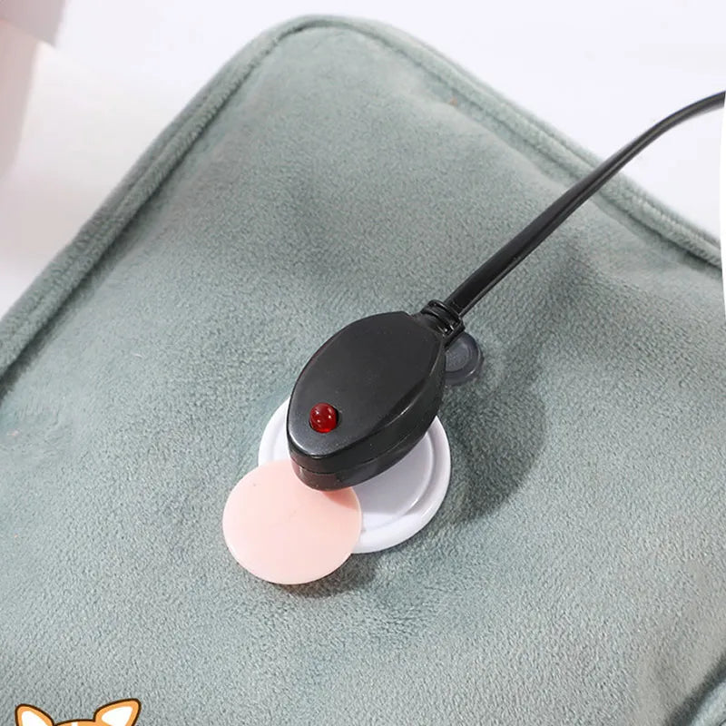 Electric Plush Hot Water Bag with EU Plug