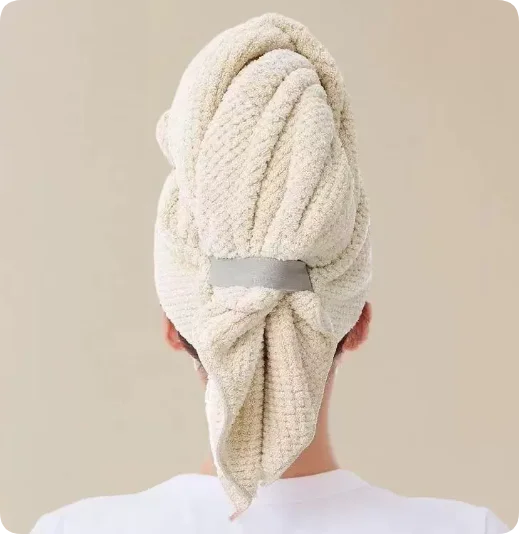 Extra-Large Microfiber Hair Towel Wrap — Ultra-Absorbent Quick-Dry Elastic Turban (60 × 100 cm)