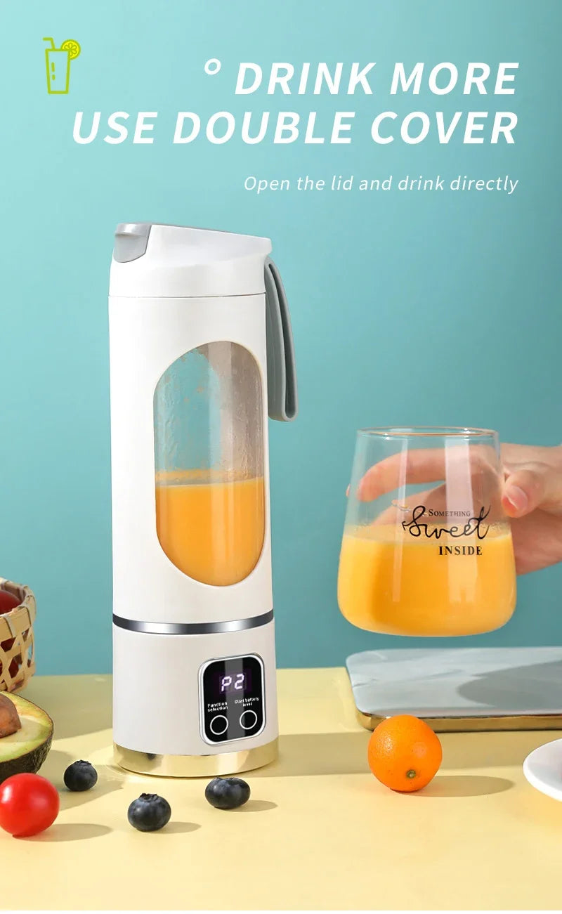 2025 Mini Electric Ice Crusher & Juicer 450ML with Digital Display