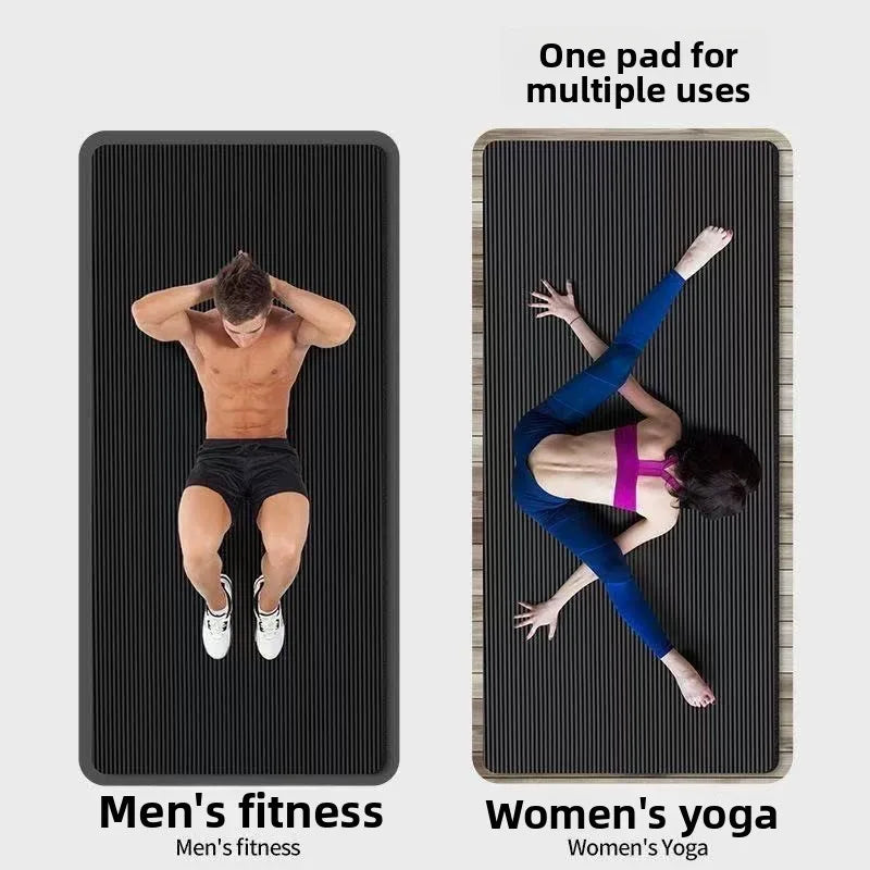Thick Non-Slip Yoga Mat — 10-20 mm NBR Fitness Mat for Core Strength, Cardio, and Home Training (200 × 60 cm)