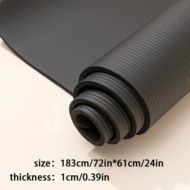 Thick Non-Slip Yoga Mat — 10-20 mm NBR Fitness Mat for Core Strength, Cardio, and Home Training (200 × 60 cm)