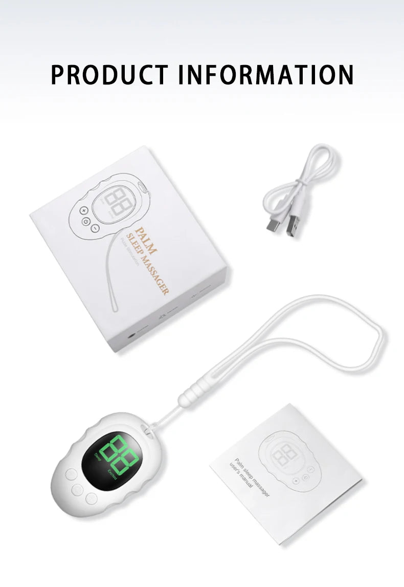 Handheld CES Microcurrent Sleep Aid — EMS Pulse Relaxation Device for Calm & Stress Relief (Rechargeable, Unisex)