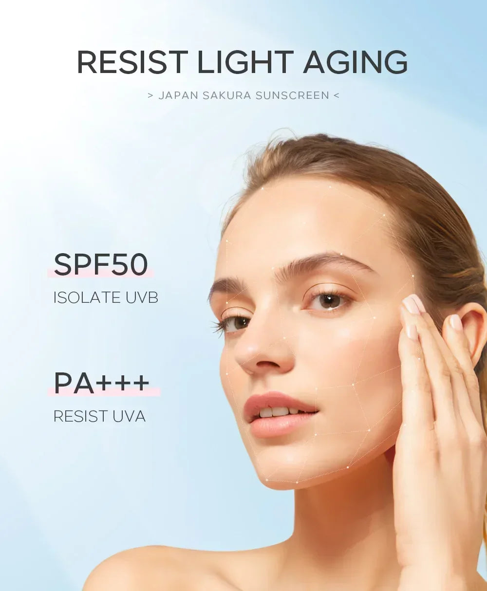 Laikou Sakura Whitening Cream — SPF 50 Sunscreen & Moisturizing Facial Protector (30 g)
