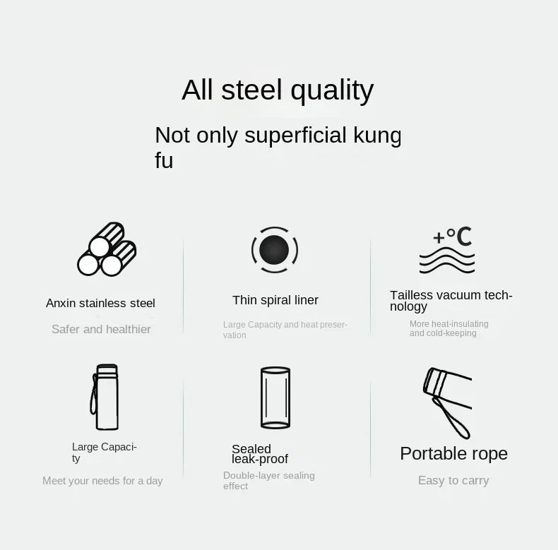 1L Stainless Steel Thermal Water Bottle