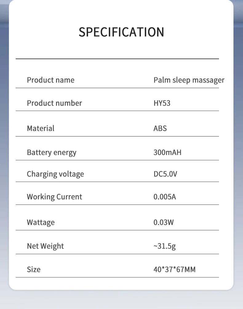 Handheld CES Microcurrent Sleep Aid — EMS Pulse Relaxation Device for Calm & Stress Relief (Rechargeable, Unisex)