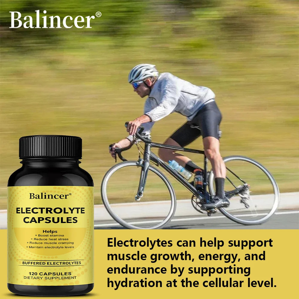 Electrolytes Capsules with Vitamin D3 — Hydration, Muscle & Energy Support (Unisex, US Origin)