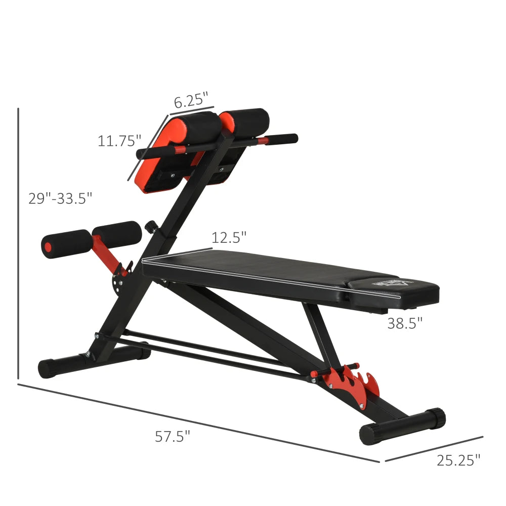 Adjustable Hyperextension Weight Bench