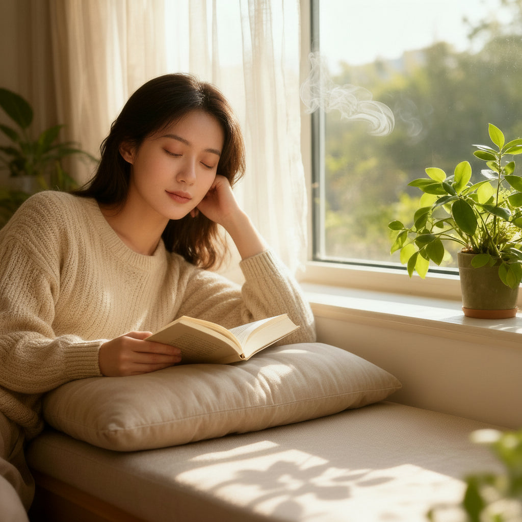 Wooden Incense Holder with Removable Glass Ash Catcher — Mess-Free Incense Burner for Meditation, Yoga & Spa Rituals