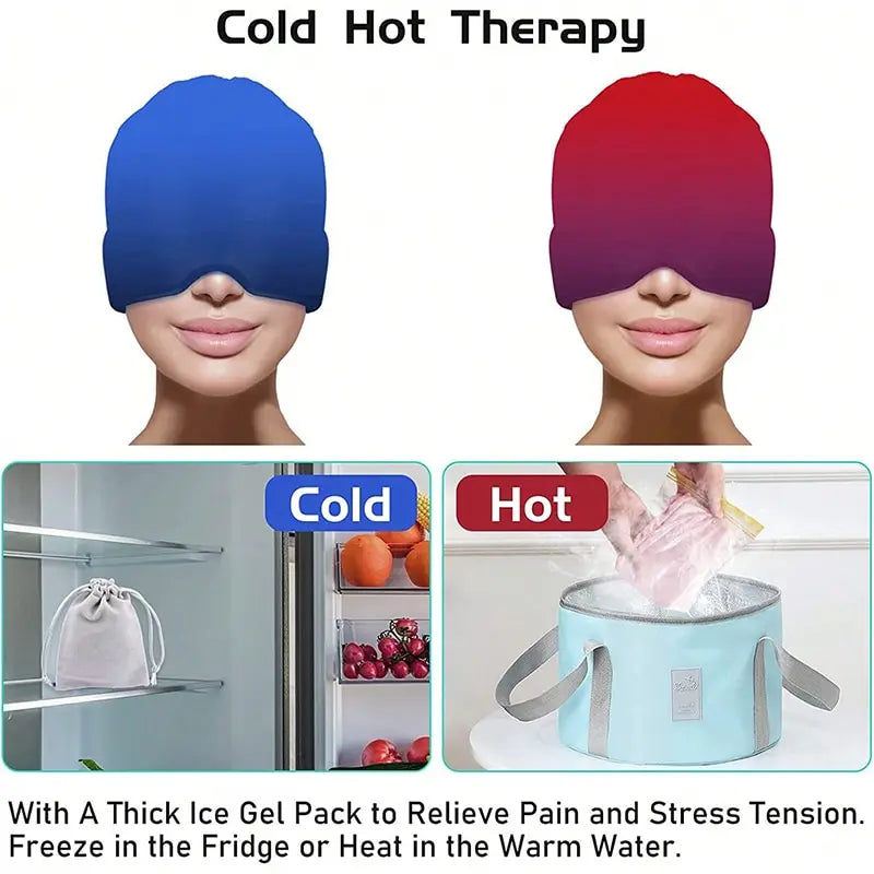 Gel Ice Headache Relief Cap