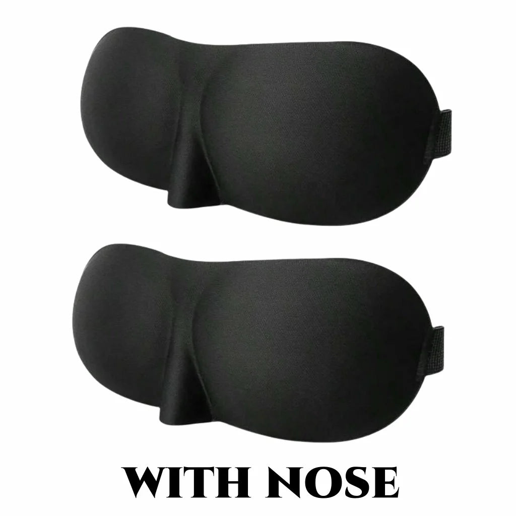 3D Contoured Sleep Mask – 100% Light Blocking Eye Cover
