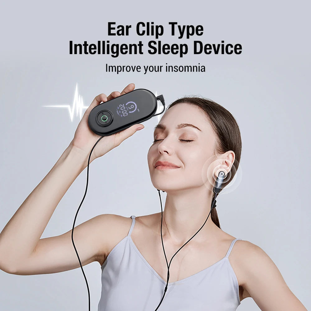 CES Microcurrent Sleep Aid Device — Relaxation & Calm Support with Electric Ear Clip Design (Rechargeable, Unisex)