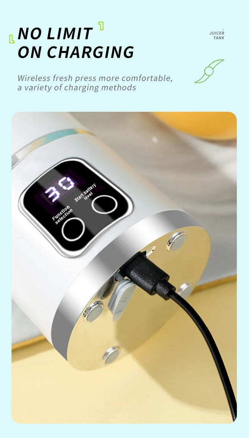 2025 Mini Electric Ice Crusher & Juicer 450ML with Digital Display