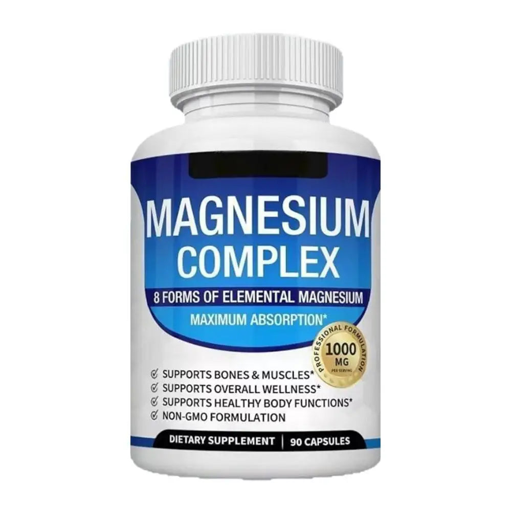 Magnesium Complex Capsules — Bone, Muscle & Heart Support with Sleep & Relaxation Benefits (Unisex, US Origin)